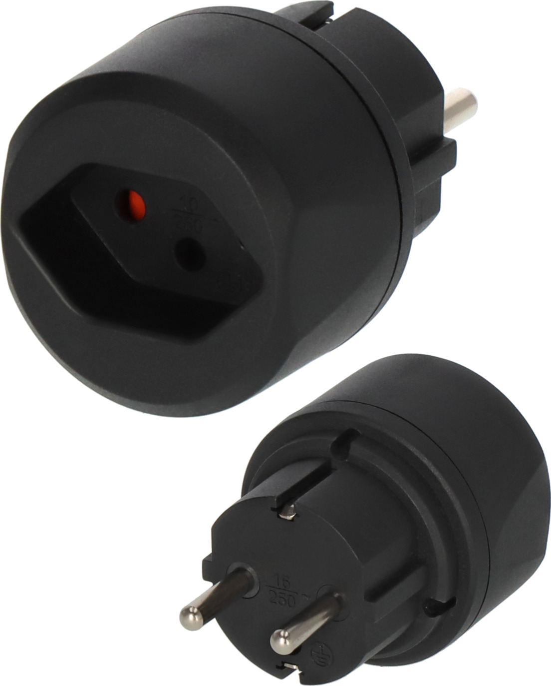 Reisestecker Adapter, Steckdosenadapter Reise (für Euro Steckdose und Schweiz Stecke)