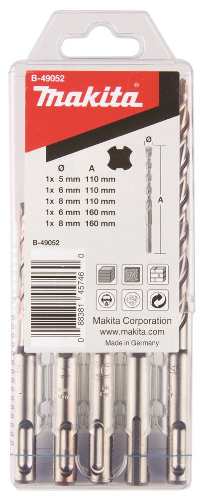 B-49052 SDS-PLUS Bohrer-Set 5-tlg.V-PLUS