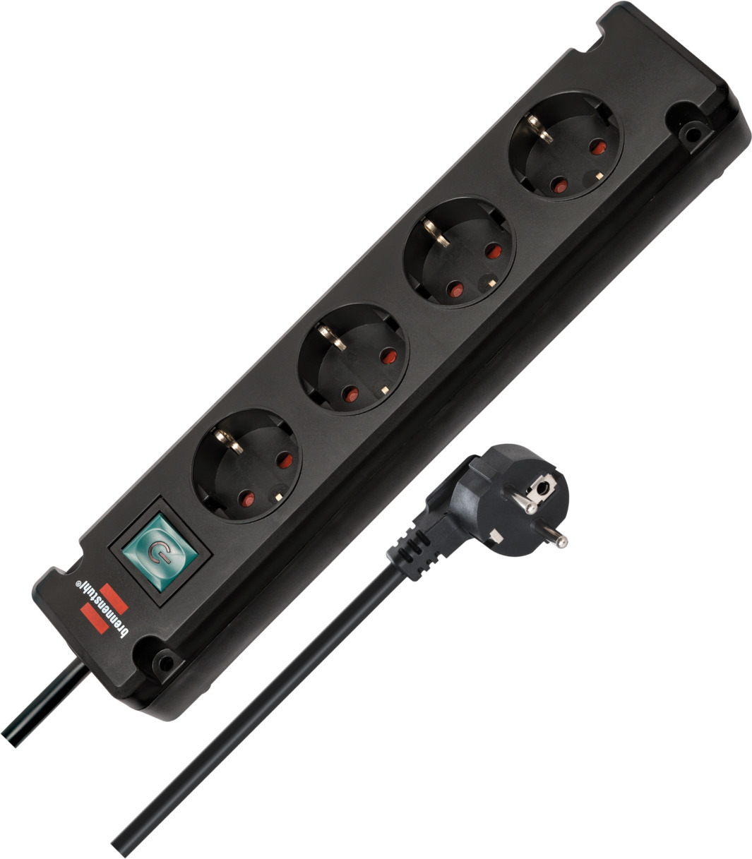 Bremounta Steckdosenleiste 4-fach mit Schalter und Befestigungsmöglichkeit
