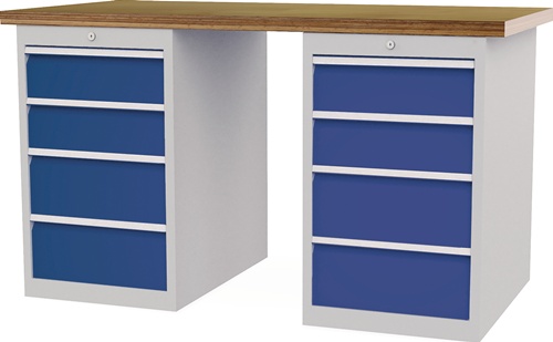 Werkbank B1500xT750xH859mm Buche-Multipl