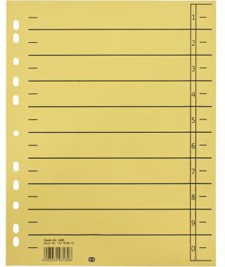 SOENNECKEN Trennblatt Soennecken oeco DIN A4 Recyclingkarton gelb schwarz 100 St./Pack.
