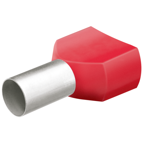 2 x 10,0 mm² KNIPEX Twin-Aderendhülsen Mit Kunststoffkragen