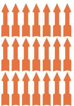 AVERY ZWECKFORM Hinweisetikett Avery Zweckform 39 x 9 mm (B x H) Papier leuchtorange 63 Etik./Pack.