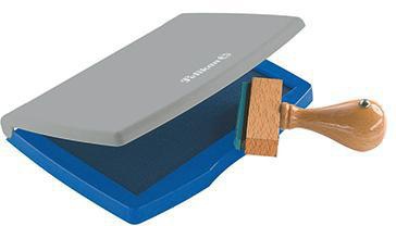 PELIKAN Stempelkissen Pelikan 2E Gummistempel Polymerstempel 110 x 70 mm (B x H) blau nicht dokumentenecht