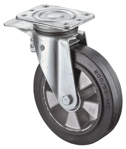 Schwerlastlenkrolle D.125mm Trgf.220kg T