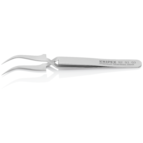 115 mm nadelspitz/gewinkelt Präzisionskreuzpinzette von Knipex