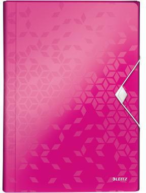 LEITZ Fächermappe Leitz WOW DIN A4 Polypropylen pink 6 Fächer