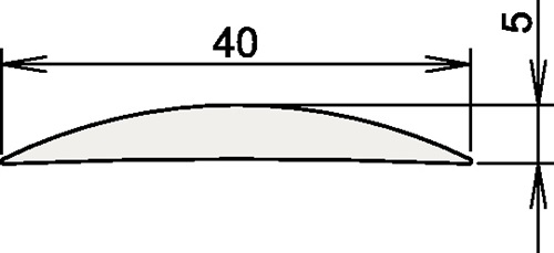 Aluschwelle 090 3-111 L.1090mm B.40mm Al