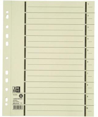 OXFORD Trennblatt Oxford DIN A4 Kraftkarton recycelt chamois 100 St./Pack.