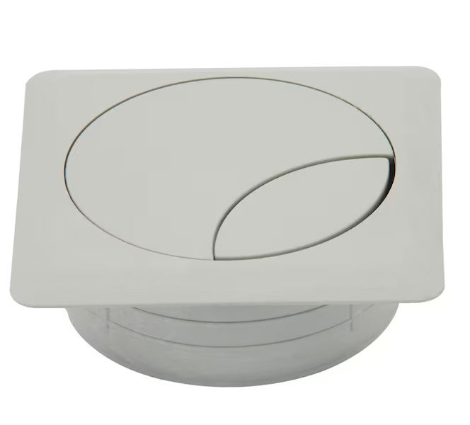 Ø 80 mm Kabeldurchlass quadratisch | Lichtgrau RAL 7035