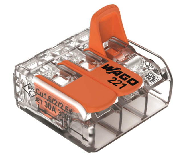 WAGO 221-613 COMPACT-Verbindungsklemme, für alle Leiterarten, max. 6 mm²