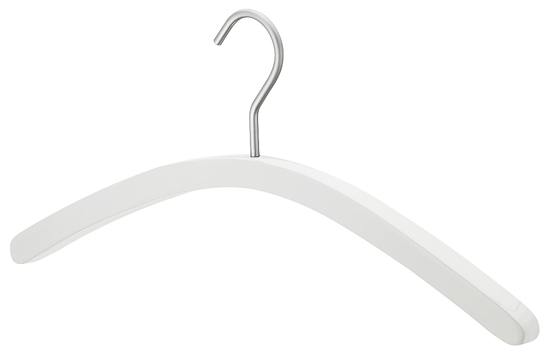 Kleiderbügel weiß aus Holz /Typ 10