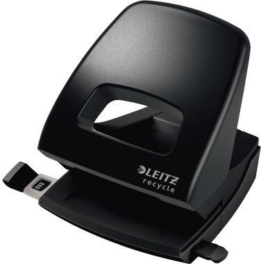 LEITZ Locher Leitz NeXXt Recycle 8cm 30 Bl. (80 g/m²) mit Anschlagschiene schwarz