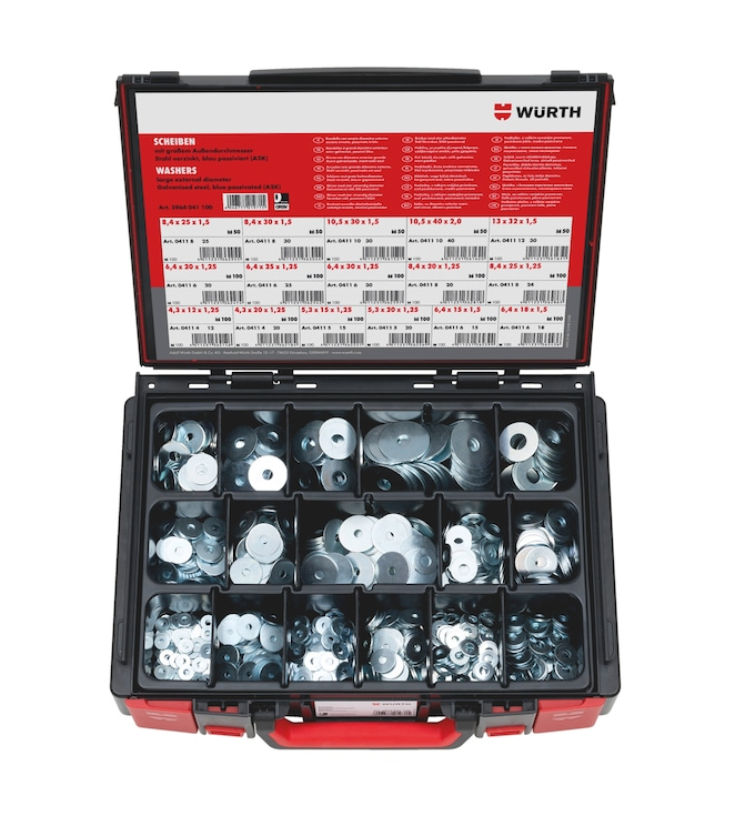 1400 tlg. Kotflügelscheiben Set im System Koffer von Würth