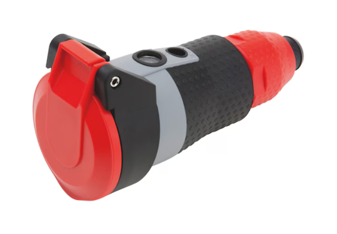 2-Komponenten Schutzkontakt-Kupplung mit Spannungsanzeige