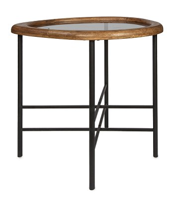 Beistelltisch Baden aus Holz/Metall/Glas