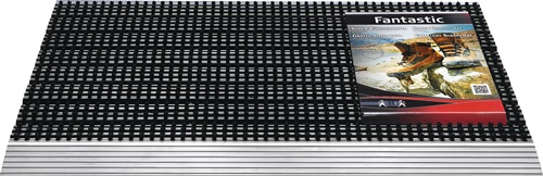 Fußmatte Alu-Anlaufkante schwarz/silber