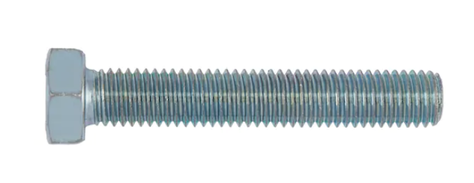 M24x100 Sechskantschraube mit Gewinde bis Kopf, verzinkt blau passiviert