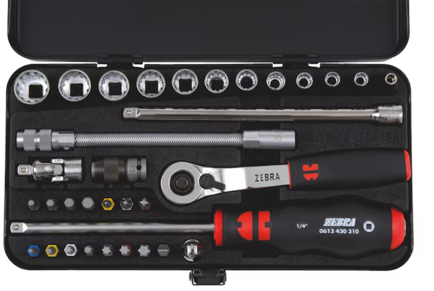 Multi-Steckschlüssel 1/4 Zoll 34-teiliges Sortiment