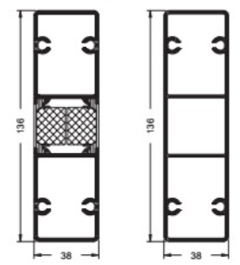 13168400 Alu-Verstärkungsprofil 136/28 (VE=6,5 m) I RG151