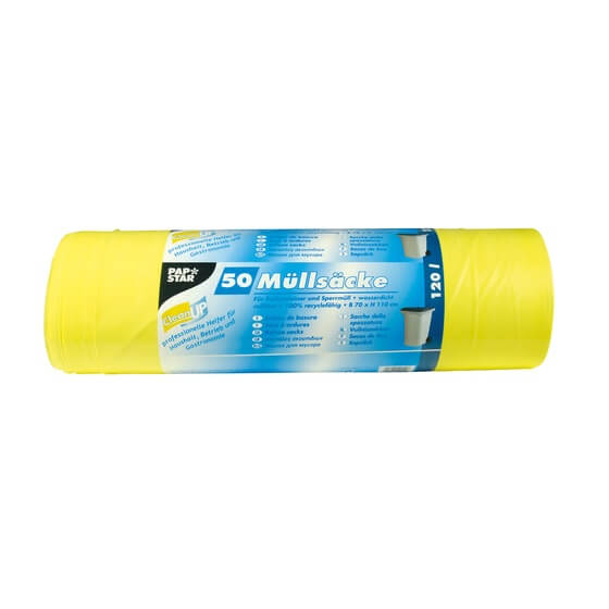 50 ST Müllsäcke gelb 120l/ 43my auf der Rolle (VE 4)