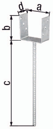 U-Pfostenträger ETA-10/0210 101x100x400x