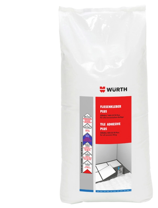 Fliesenkleber PLUS CERAfix® 402 C2 TE Flex für alle keramischen Beläge gemäß EN12004, C2 TE (25 kg)