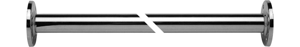 Brausevorhangstangen ASW 2000mm komplett mit Rosetten