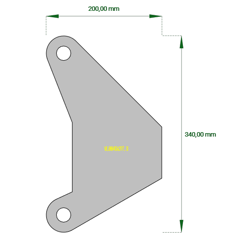 10mm Anschweißplatte 200/340 mm