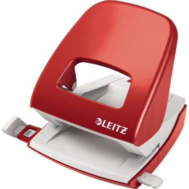 LEITZ Locher Leitz NeXXt 5008 8cm 30 Bl. (80 g/m²) mit Anschlagschiene rot