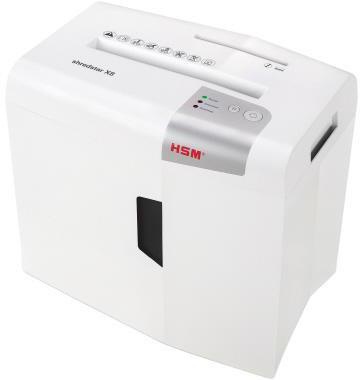 HSM Aktenvernichter HSM® shredstar X8 P-4 Papier Heftklammern Büroklammern Kreditkarten CDs/DVDs Partikelschnitt weiß/silber