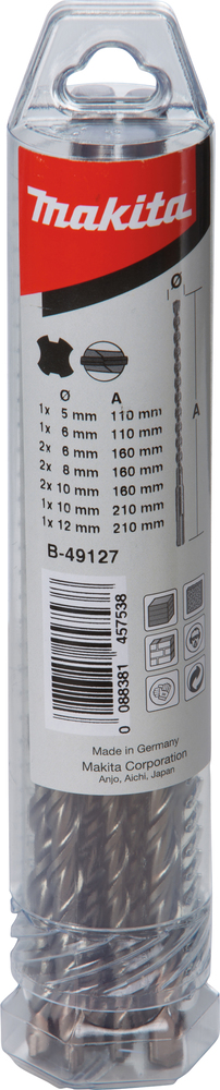 B-49127 SDS-PLUS Bohrer-Set 10-tlg. V-PLUS