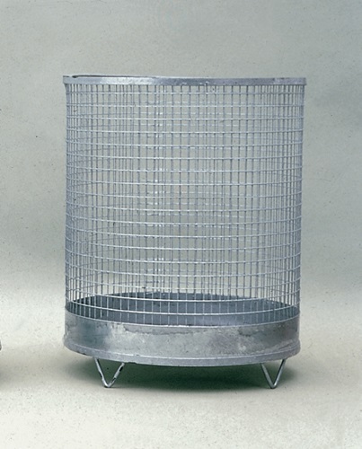 Abfallkorb H600xD400mm 75l Drahtgitter v