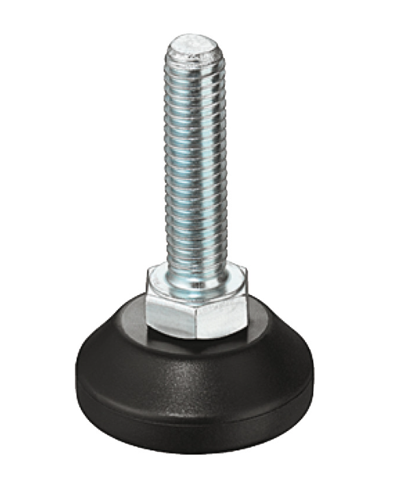 M10 Verstellschraube, drehbar mit Kunststoff-Fußteller