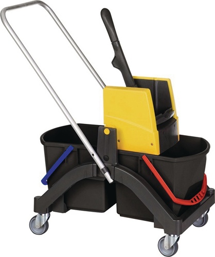 VILEDA Reinigungswagen  Eimer 2 x 17 l und Presse Kunststoff