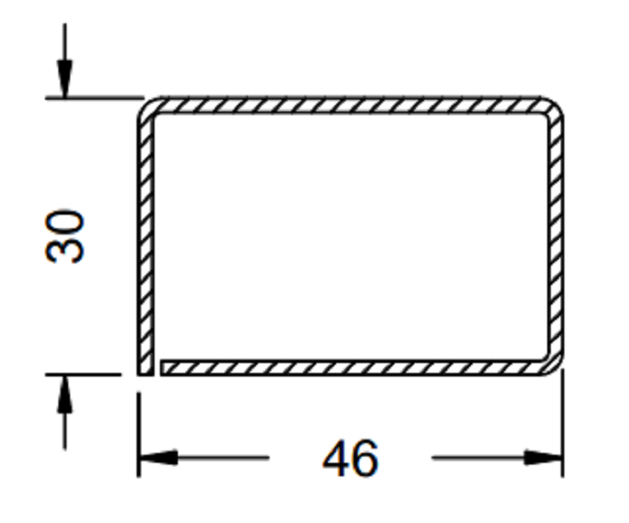 202721 Stahlrohr 46/30/1.5 vz. (VE 6m) I RG126