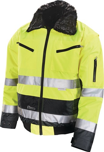 Warnschutz-Pilotenjacke Gr.L gelb/grau P