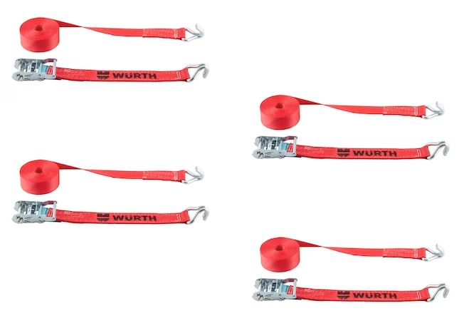 25 mm Ratschenzurrgurt-Set mit Doppelspitzhaken