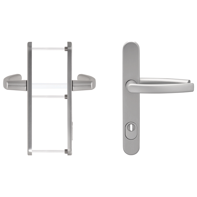 Drückergarnitur DGT35 PZ92 ZA AL mit Kernziehschutz (VE30)