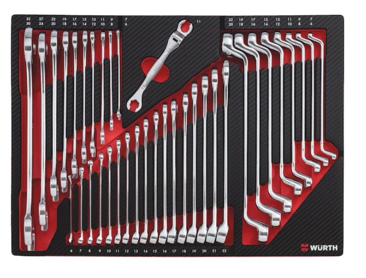 System-Sortiment 8.4.1 Ringmaulschlüssel / Doppelmaulschlüssel 36-teilig