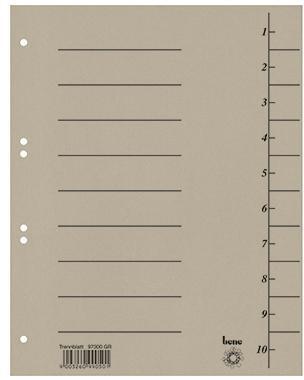 BENE Trennblatt Bene DIN A4 Karton grau 100 St./Pack. Bene DIN A4 Karton grau 100 St./Pack.