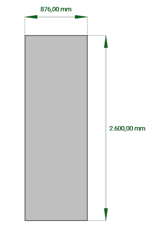 Blechzuschnitt 2600x876mm/ 5mm