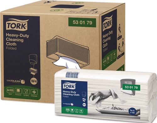 Putztuch TORK 530179 L.ca.238 mmxB.ca.355 mm weiß 1-lagig, ungeprägt 4x105 Pack TORK  (VE=4)