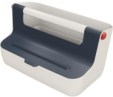 LEITZ Aufbewahrungsbox Leitz Cosy 21,4 x 19,6 x 36,7 cm (B x H x T) DIN A4 ABS Kunststoff grau/hellgrau