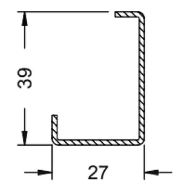 202725 Stahlrohr 27/39/1.5 vz. (VE 6m)