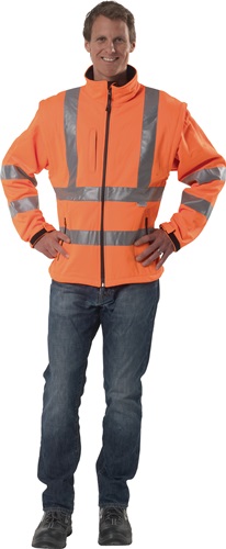 Warnschutz-Softshelljacke Gr.L orange PR