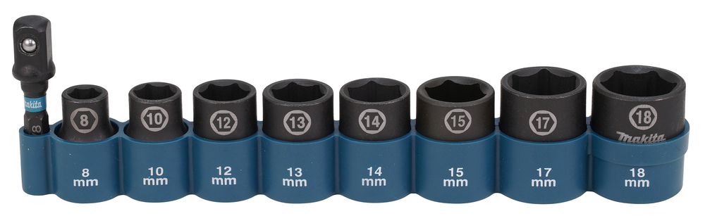 E-16639 IMPACT BLACK Schlagnuss-Set 9-tlg. 3/8"