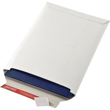 COLOMPAC Versandtasche ColomPac® Rigid 170 x 245 x -30 mm (B x H x T) ohne Fenster mit Selbstklebung Vollpappe ohne Fadenverstärkung weiß