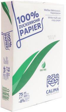 CALIMA Kopierpapier CALIMA WHITE PAPER DIN A4 75g/m² elementar chlorfrei gebleicht 100 % Zuckerrohr weiß 500 Bl./Pack.