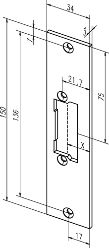 Flachschließbl.21C VA ma ktg.B.34xL.150m